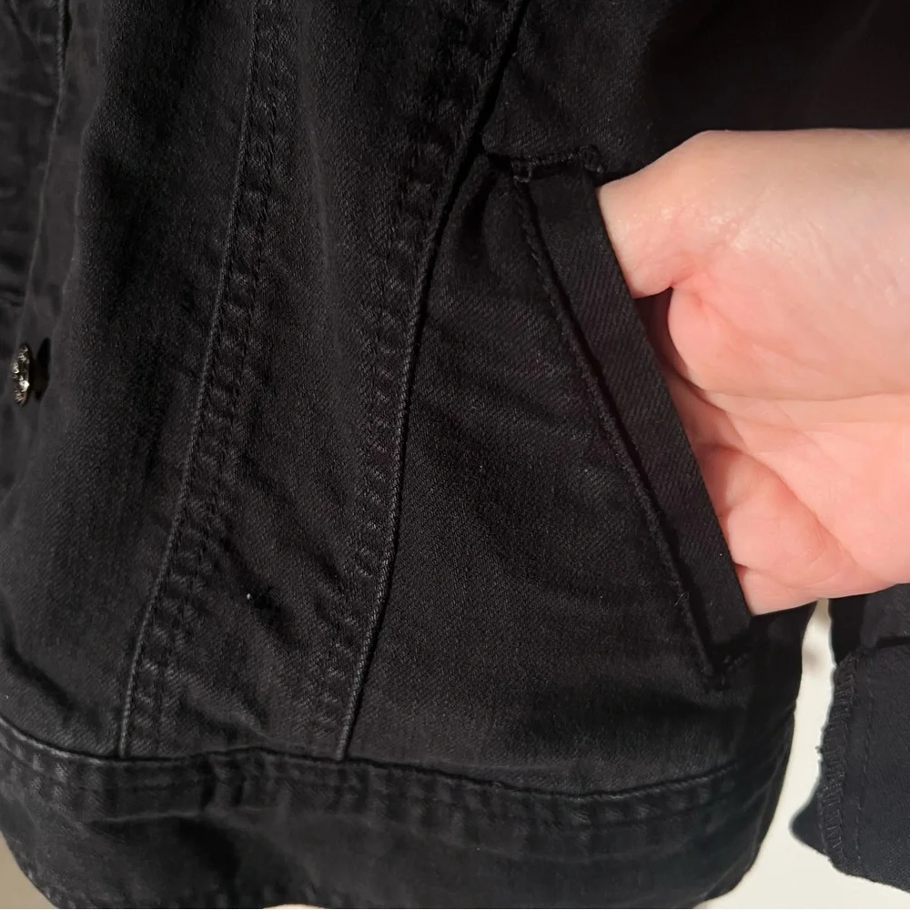 LAUREN RALPH LAUREN Black Cotton Jean Jacket - Picture 8 of 13